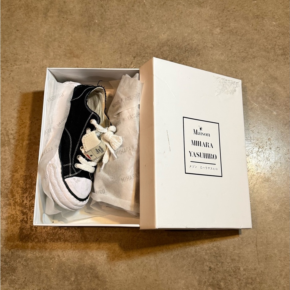 Mihara yasuhiro black and white sneakers